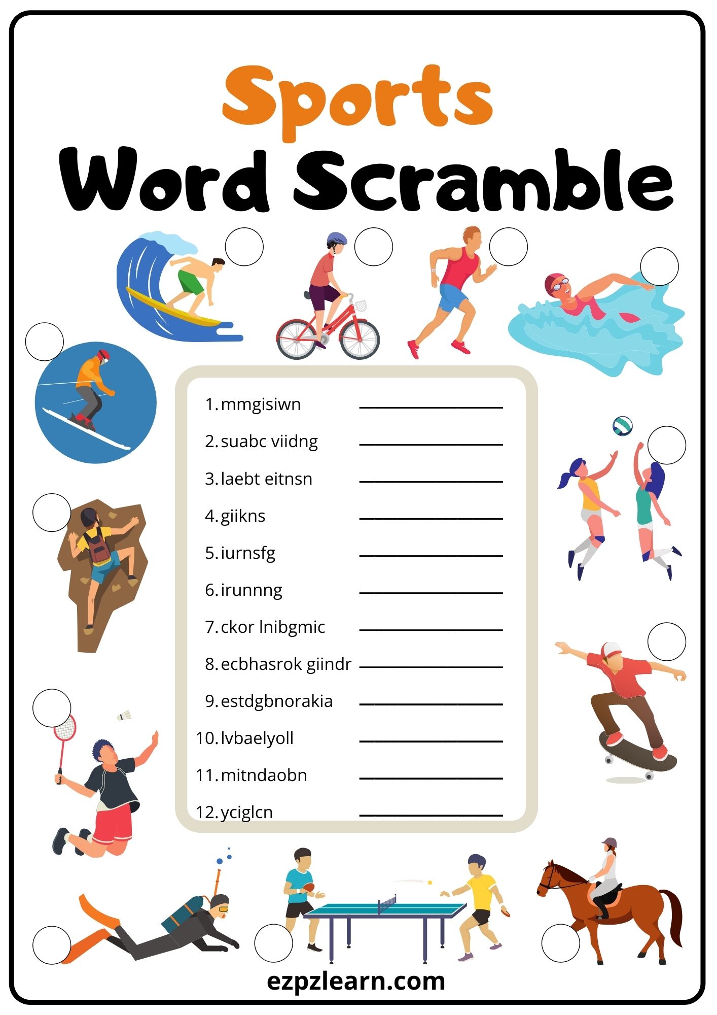 Scramble Word In English